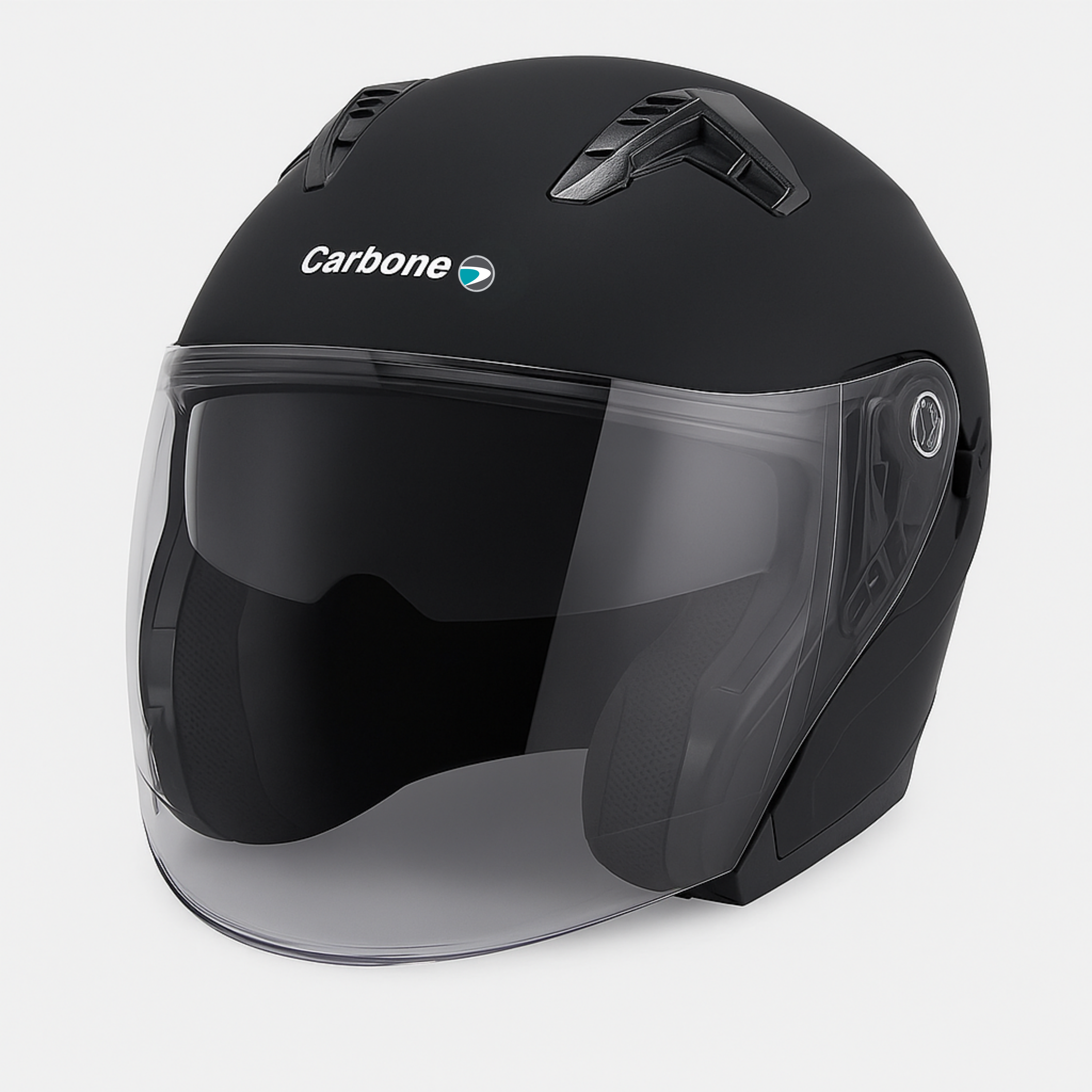 Cascos Abiertos color negro mate, certificados DOT, Carbone Air.