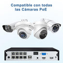 NVR PoE 8 Canales 8MP 4K con Compresión H.265+. Servidor de videovigilancia con  Salida HDMI y VGA. Soporta Disco Duro hasta 8TB