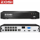 NVR PoE 8 Canales 8MP 4K con Compresión H.265+. Servidor de videovigilancia con  Salida HDMI y VGA. Soporta Disco Duro hasta 8TB