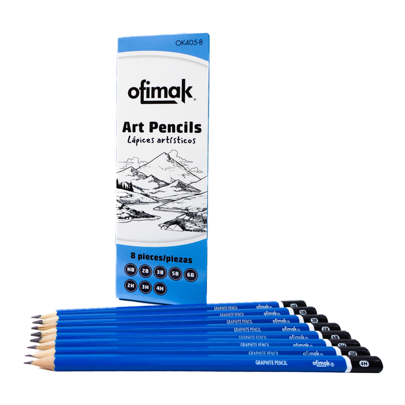 Caja de lápices artísticos para dibujo, marca Ofimak – Graduaciones HB a 6B