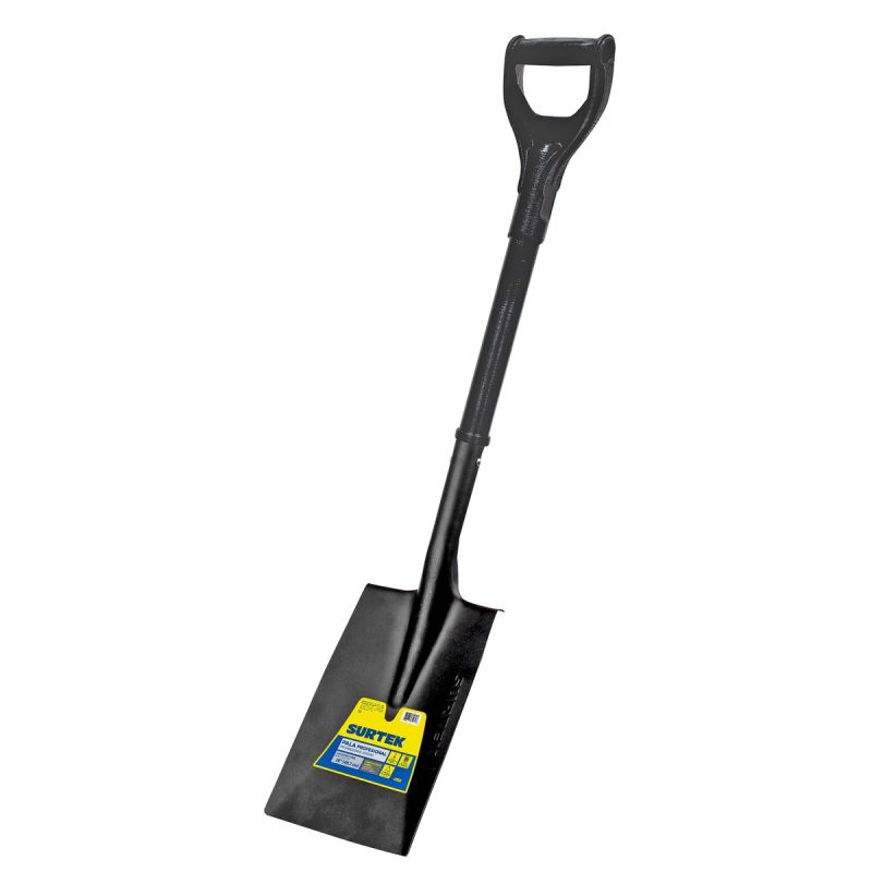 Pala de punta cuadrada de acero con mango de plástico tipo escarraman SURTEK