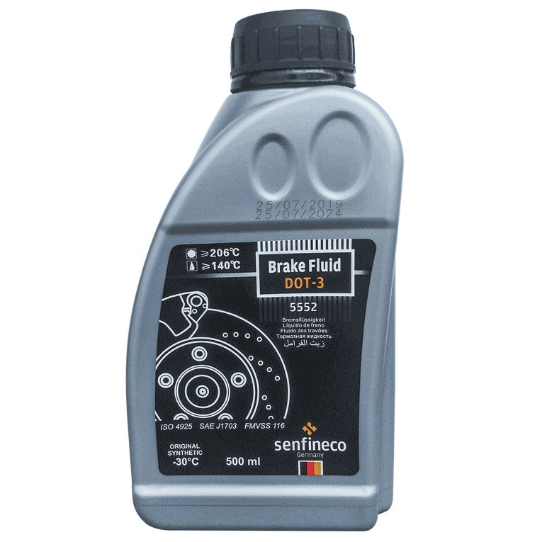 Líquido de freno DOT3 500 ml (16 oz). Senfineco Brake Fluid