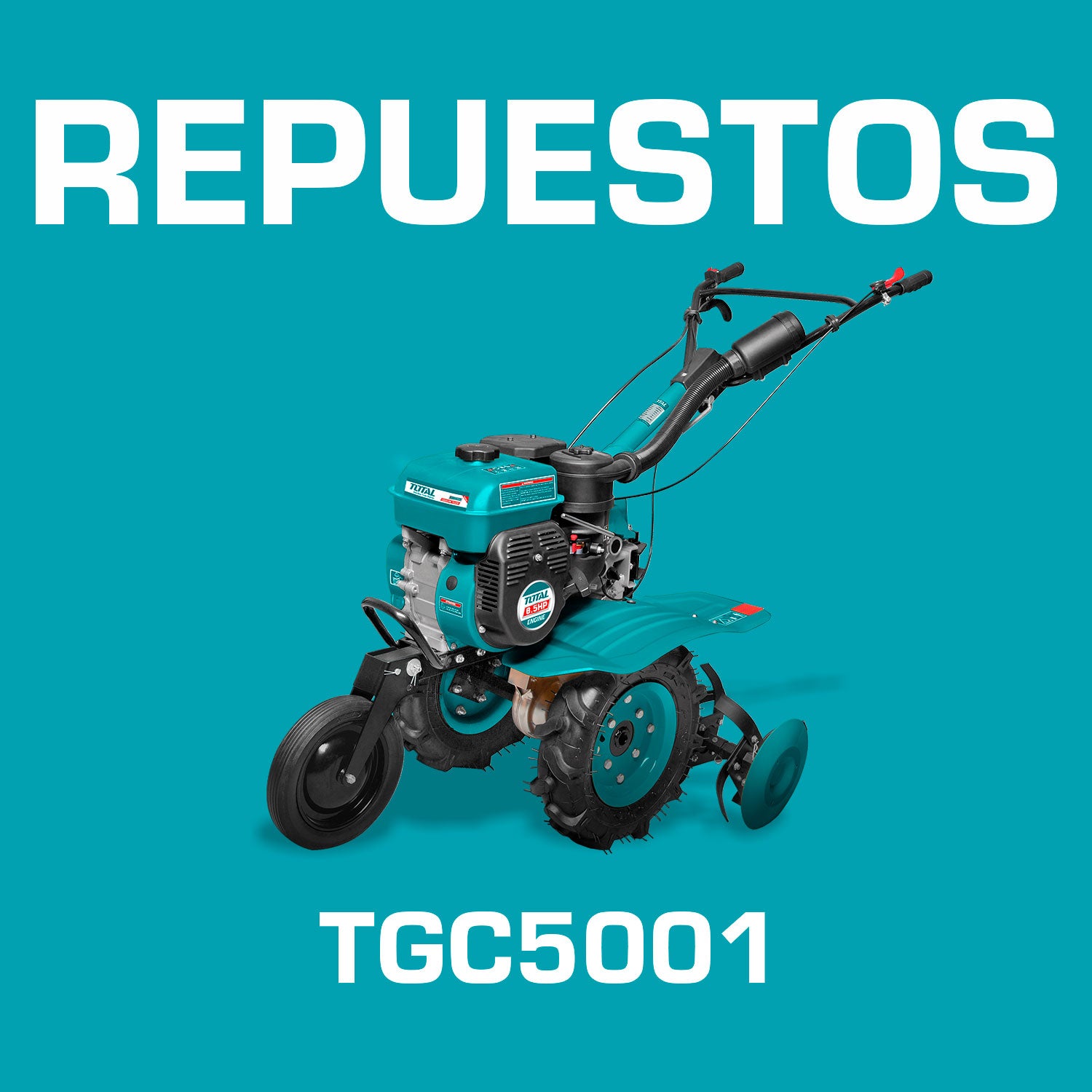 Repuestos Cultivador motorizado a gasolina 6.5 HP. Codigo  TGC5001