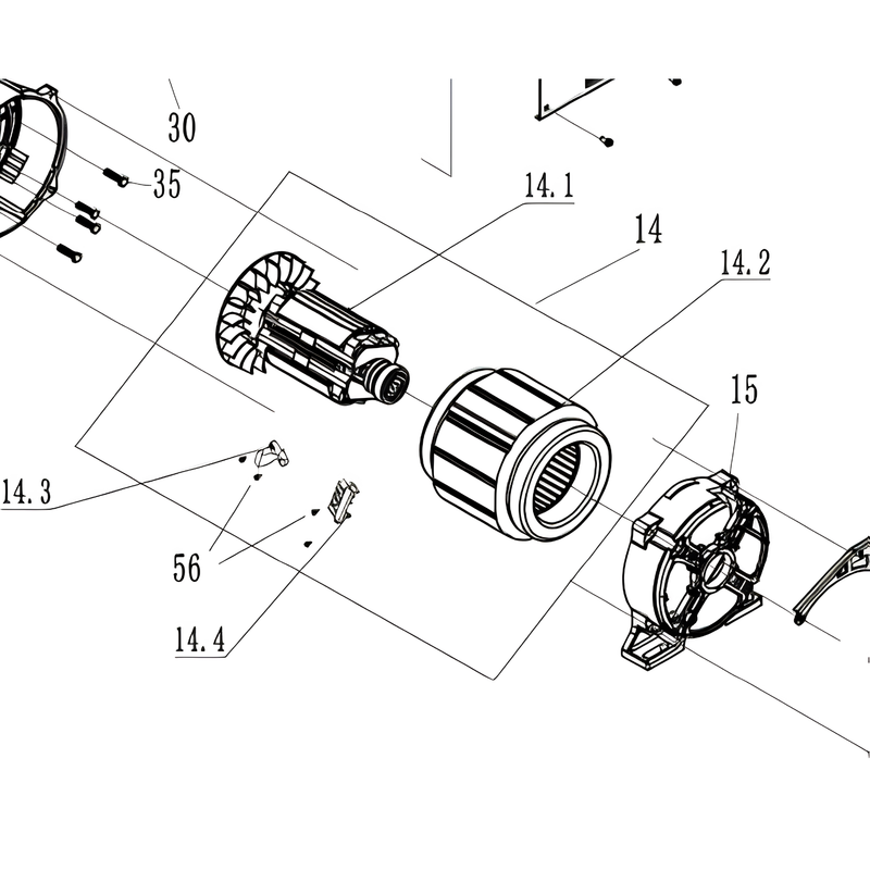 Motor electrico para UWGEAA15V (WSP02329003)