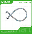 Tubo De Abasto Manguera Flexible 100Cm. Aluminio Trenzado Con Tuercas Metálicas H1/2'' x H1/2''.