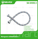 Tubo De Abasto Manguera Flexible 55Cm. Aluminio Trenzado Con Tuercas Metálicas H1/2'' x H1/2''.