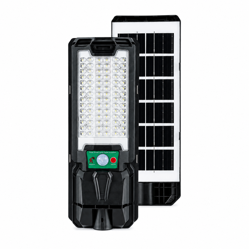 Lámpara Solar LED 60W de Calle con Sensor, 1800 lumens, 6500K Fría: Eficiencia Brillante. Luminaria