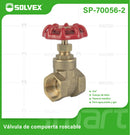 Válvula De Compuerta 3/4" De Latón Roscable 200 PSI. Para Agua, aceite y gas.