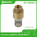 Válvula De Pie Check 3/4" Con Resorte Y Filtro De Acero Inoxidable. Evita Retroceso De Agua.