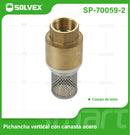 Válvula De Pie Check 3/4" Con Resorte Y Filtro De Acero Inoxidable. Evita Retroceso De Agua.