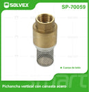 Válvula De Pie Check 1/2" Con Resorte Y Filtro De Acero Inoxidable. Evita Retroceso De Agua.