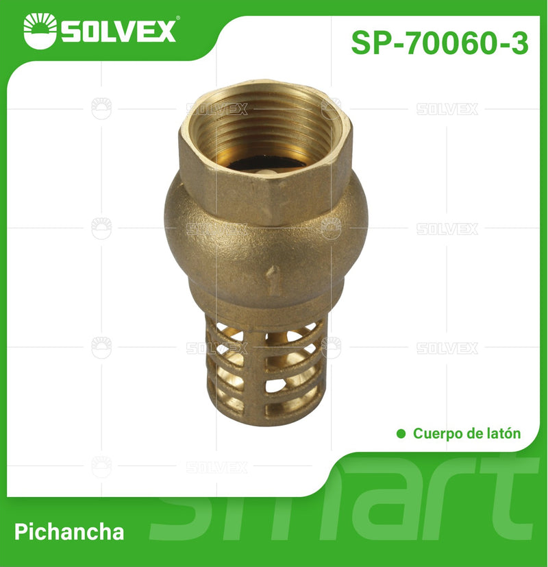 Válvula De Pie Check 1" Con Cuerpo De Latón. Ideal Para Sistemas De Bombeo Y Tanques.