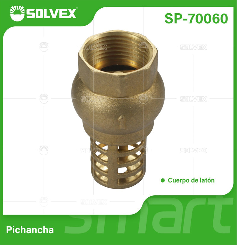 Válvula De Pie Check 1/2" Con Cuerpo De Latón. Ideal Para Sistemas De Bombeo Y Tanques.