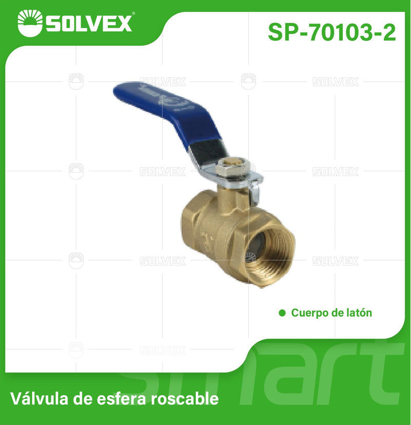 Válvula De Bola 3/4" Roscable De Latón Con Manija Metálica. Para Agua, Aceite Y Gas (WOG).