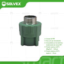 Adaptadores PPR Macho con Insertos de Acero Inoxidable. Conectores Termofusión para Agua.