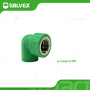 Codos PPR 90° con Rosca Hembra. Conectores Termofusión para Agua.