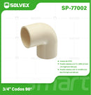 Codo CPVC 90° de 3/4". Conector para Agua Caliente y Fría. Unión Segura.