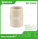 Adaptador CPVC Macho 1". Conector final Roscado para Agua Caliente y Fría.