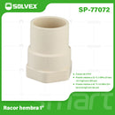 Adaptador CPVC Hembra 1". Conector Final Roscado para Agua Caliente y Fría.