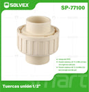 Unión universal CPVC 1/2". Conector Desmontable para Agua Caliente y Fría. Coupling.