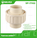 Unión universal CPVC 1". Conector Desmontable para Agua Caliente y Fría. Coupling.