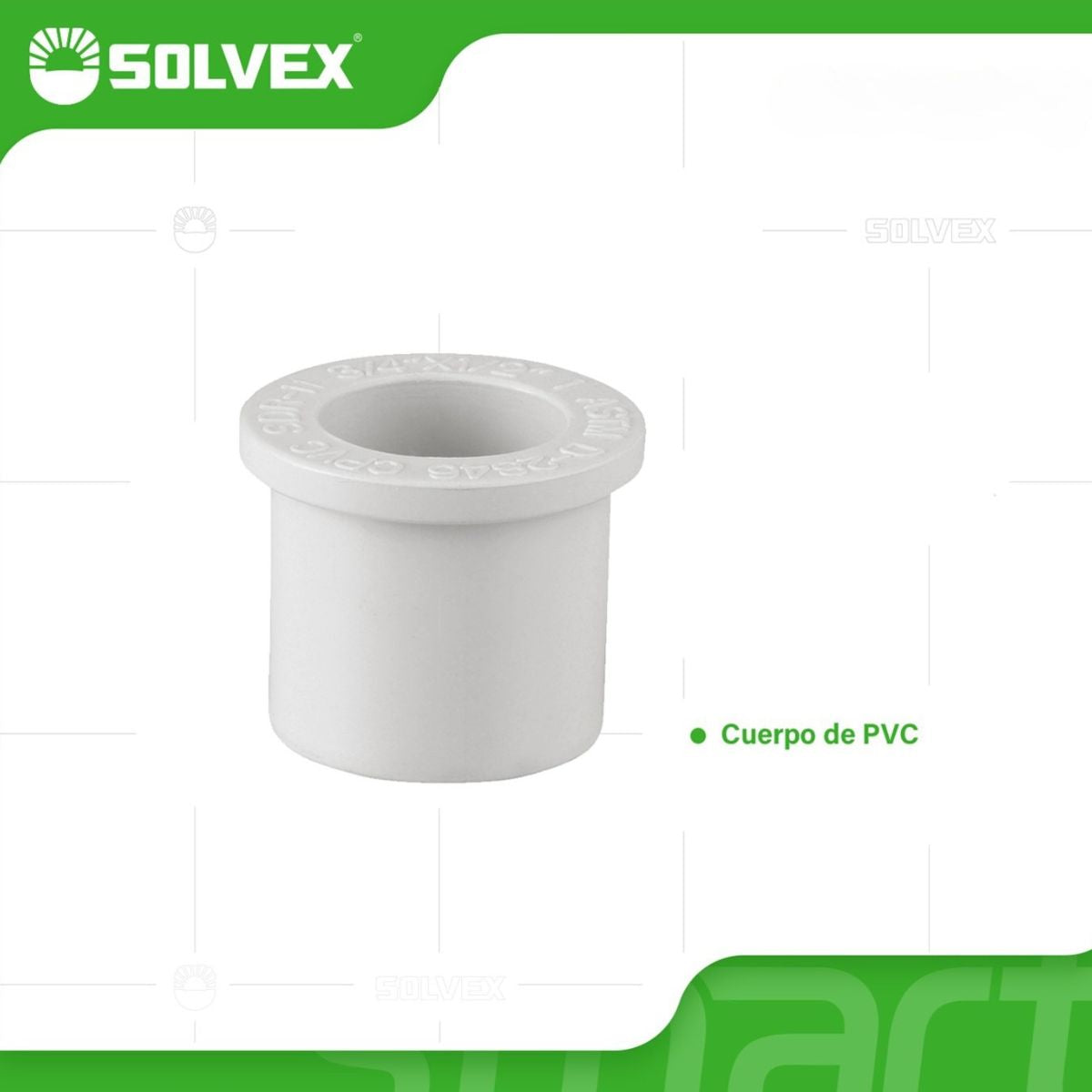 Reducciones PVC. Bushings Adaptadores para Agua Potable. Conexiones Roscadas de Presión.