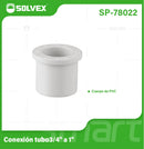 Reducción PVC 3/4" a 1". Bushing Adaptador para Agua Potable. Conexión Roscada de Presión.