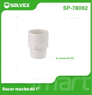 Adaptador Macho PVC 1". Conector Roscado para Tuberías de Agua Potable.