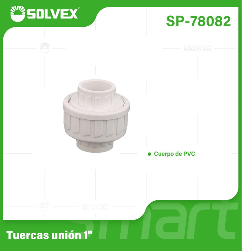 Unión Universal PVC 1". Conector Desmontable para Agua Potable. Coupling.