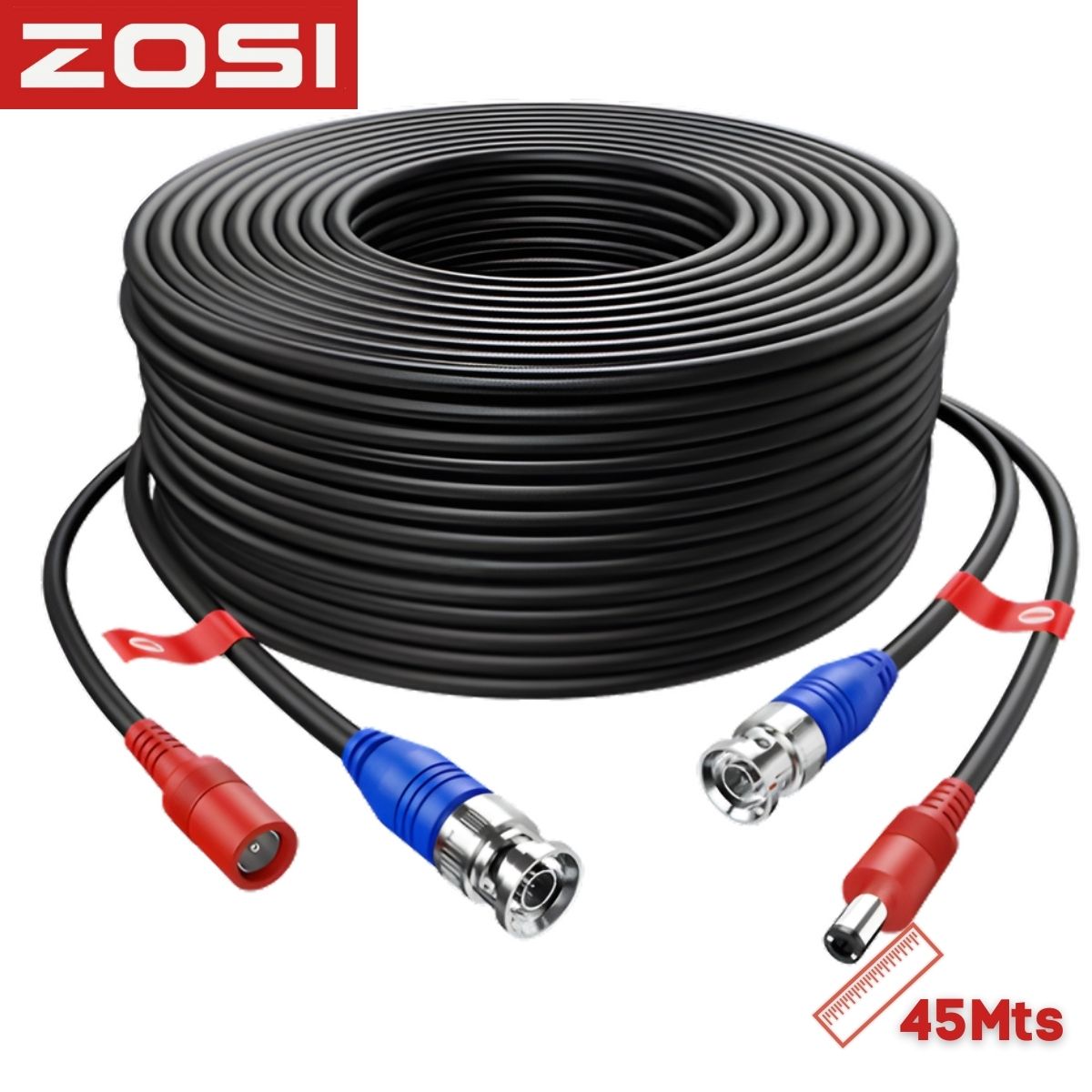 Cable BNC 45 Metros (150FT) para Cámaras de Seguridad CCTV, Transmisión de Video Estable para Sistemas DVR