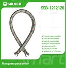 Manguera Flexible Para Boiler 120Cm. Tubo de Abasto Trenzado en Acero Inoxidable Para Calentadores H1/2" x H1/2".