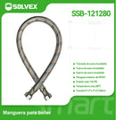 Manguera Flexible Para Boiler 80Cm. Tubo de Abasto Trenzado en Acero Inoxidable Para Calentadores H1/2" x H1/2".