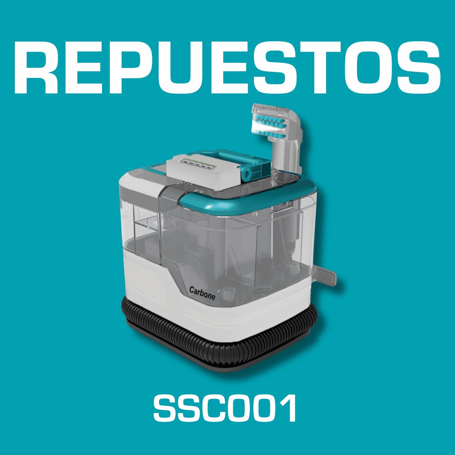 Repuestos de Aspiradora de agua a vapor para limpieza profunda de muebles, alfombras y tapicería. Código SSC001.