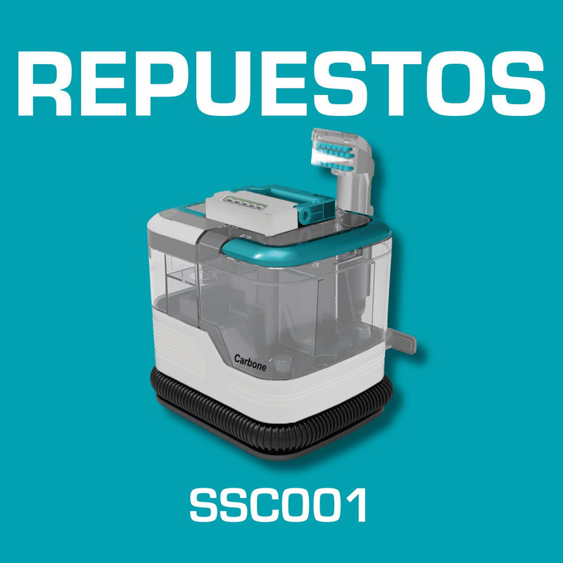 Repuestos de Aspiradora de agua a vapor para limpieza profunda de muebles, alfombras y tapicería. Código SSC001.