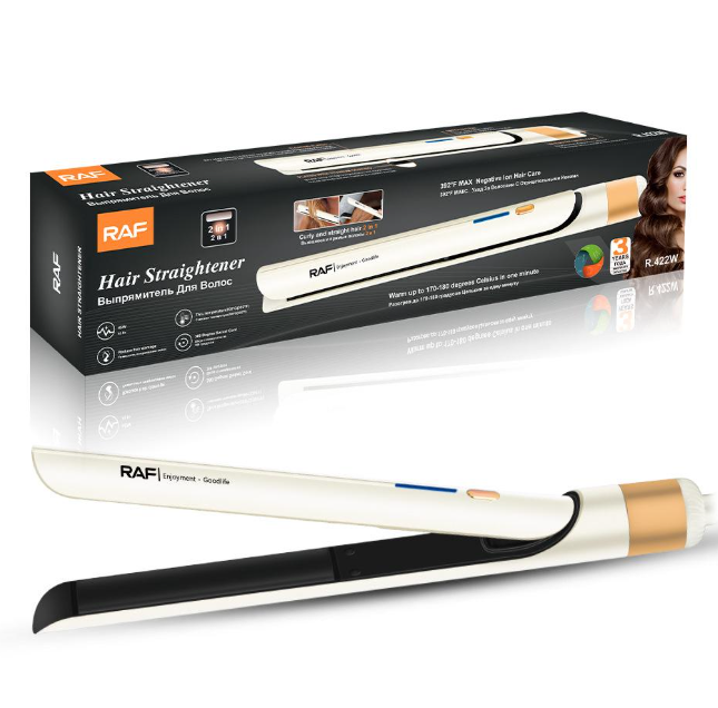 Plancha de Pelo 2 en 1  45W  Alisadora y Onduladora 200°C con Cable Giratorio 360° Reduce Daño Capilar 110V/60Hz