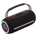 Bocina Bluetooth 5.3 Portátil 20W. Speaker altavoz Inalámbrico RGB con Radio FM, USB, AUX, TF, TWS, Batería 2400mAh y Función Power Bank.