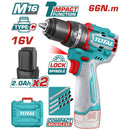 Drill Taladro Inalámbrico 66N.m 16V Función De Impacto. Motor Sin Escobillas. Con 2 Baterías M16 , Carga USB-C No incluye cargador.