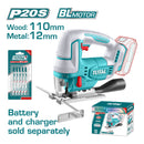 Sierra Caladora Inalámbrica 20V 3000rpm. No Incluye Cargador Ni Baterías.