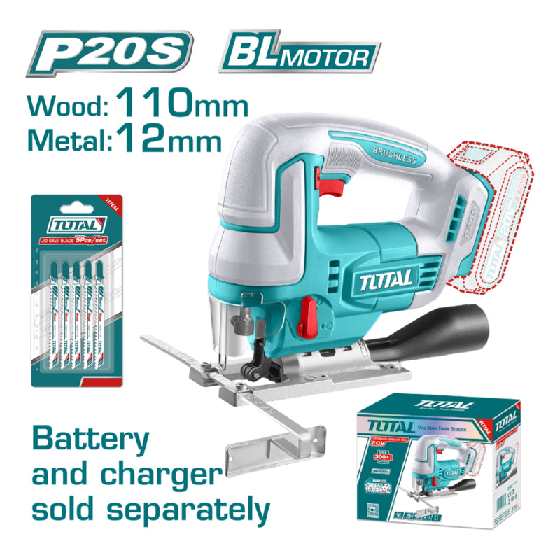 Sierra Caladora Inalámbrica 20V 3000rpm. No Incluye Cargador Ni Baterías.