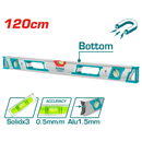 Nivel De Burbuja Magnetico De Doble Superficie Plana 120 Cm. Espesor Del Aluminio 1.5 Mm.