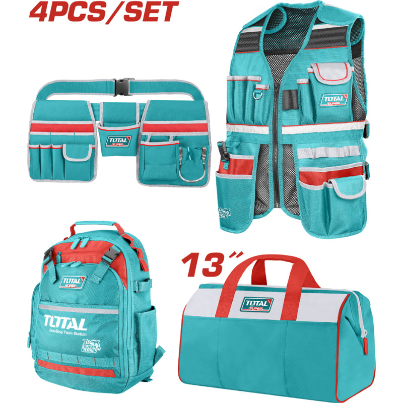 Combo del mes Total Mochila, Chaleco, cinturón y maletín para herramientas. POCAS UNIDADES