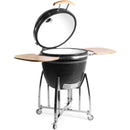 Parrilla Kamado Ahumador Cerámica 21” (46.7 cm). BBQ Asador De Carbón Portátil con Termómetro Barbacoa.