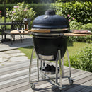 Parrilla Kamado Ahumador Cerámica 23.5” (51 cm). BBQ Asador De Carbón Portátil con Termómetro Barbacoa.