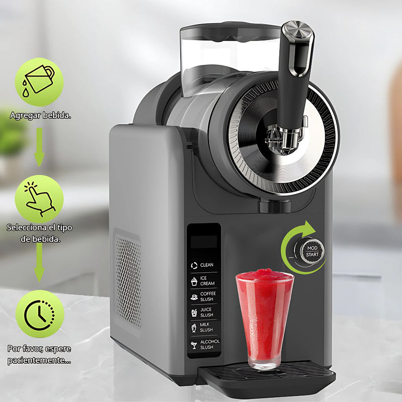Máquina granizado. Prepara Helados, Granizados, Batidos, Café Frappé Y Cócteles slushie. Con 5 Programas Preestablecidos. 110V