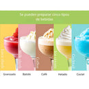 Máquina granizado. Prepara Helados, Granizados, Batidos, Café Frappé Y Cócteles slushie. Con 5 Programas Preestablecidos. 110V