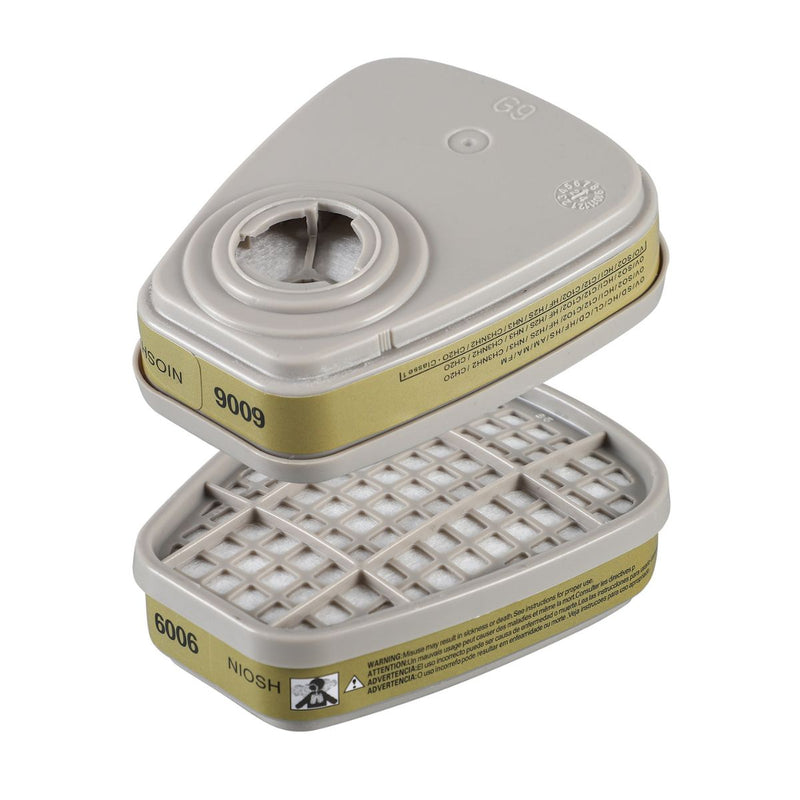 Repuesto Filtro Purificador 6006CN. Cartucho Para Respirador Mascarilla Frontal De Silicona.  vapor orgánico, cloro, dióxido de cloro, cloruro de hidrógeno, dióxido de azufre, etc