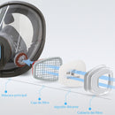 Respirador Facial 6800 Completo con Filtros 2091 P100. Máscara de Protección Respiratoria de Pintura, Vapores Organicos, Fumigacion, Fundicion Etc.