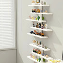 Repisa De Pared de 5 niveles. Estante Flotante Adhesivo. Tablillas Blancas De 7.2Cm De Profundidad.