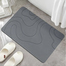 Alfombra De Baño de diatomeas Super Absorbente Antideslizante. Tapete baño De Secado Rápido. 60x39 Cm.Gris