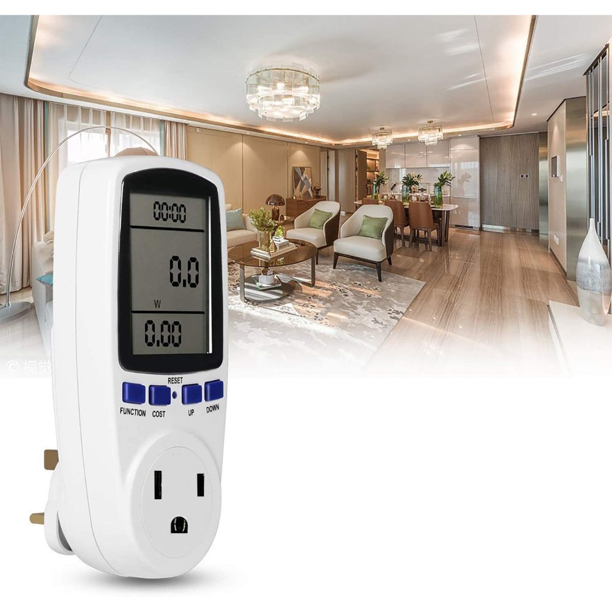 Medidor de Potencia Y Consumo Eléctrico. Enchufe Medidor de Energía. Amplificador de Voltaje.